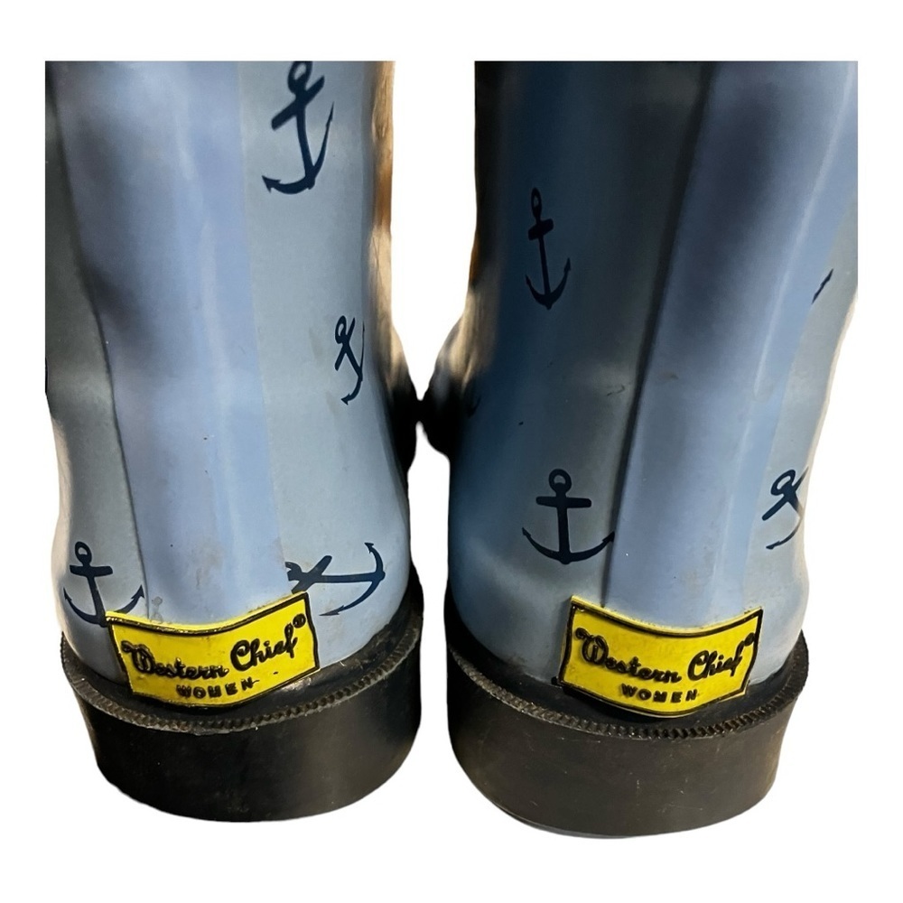 Western Chief Size 5 Chief Tall Blue Rain Boots - Picture 4 of 8